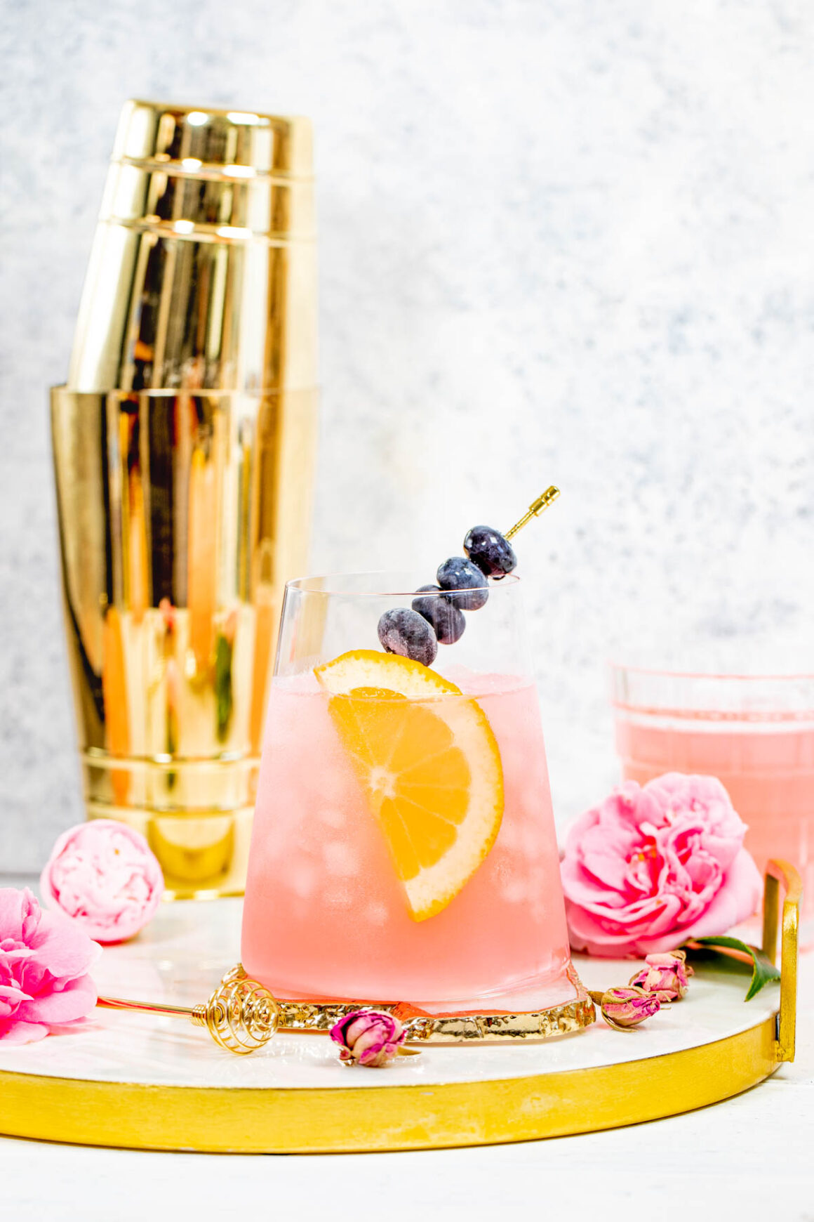 Rose Lemon Spritz cocktail 