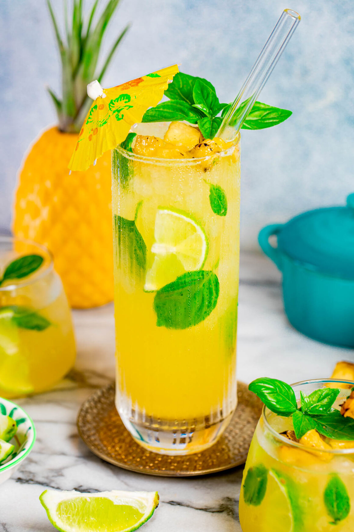 Tropical Grilled Pineapple Mojito