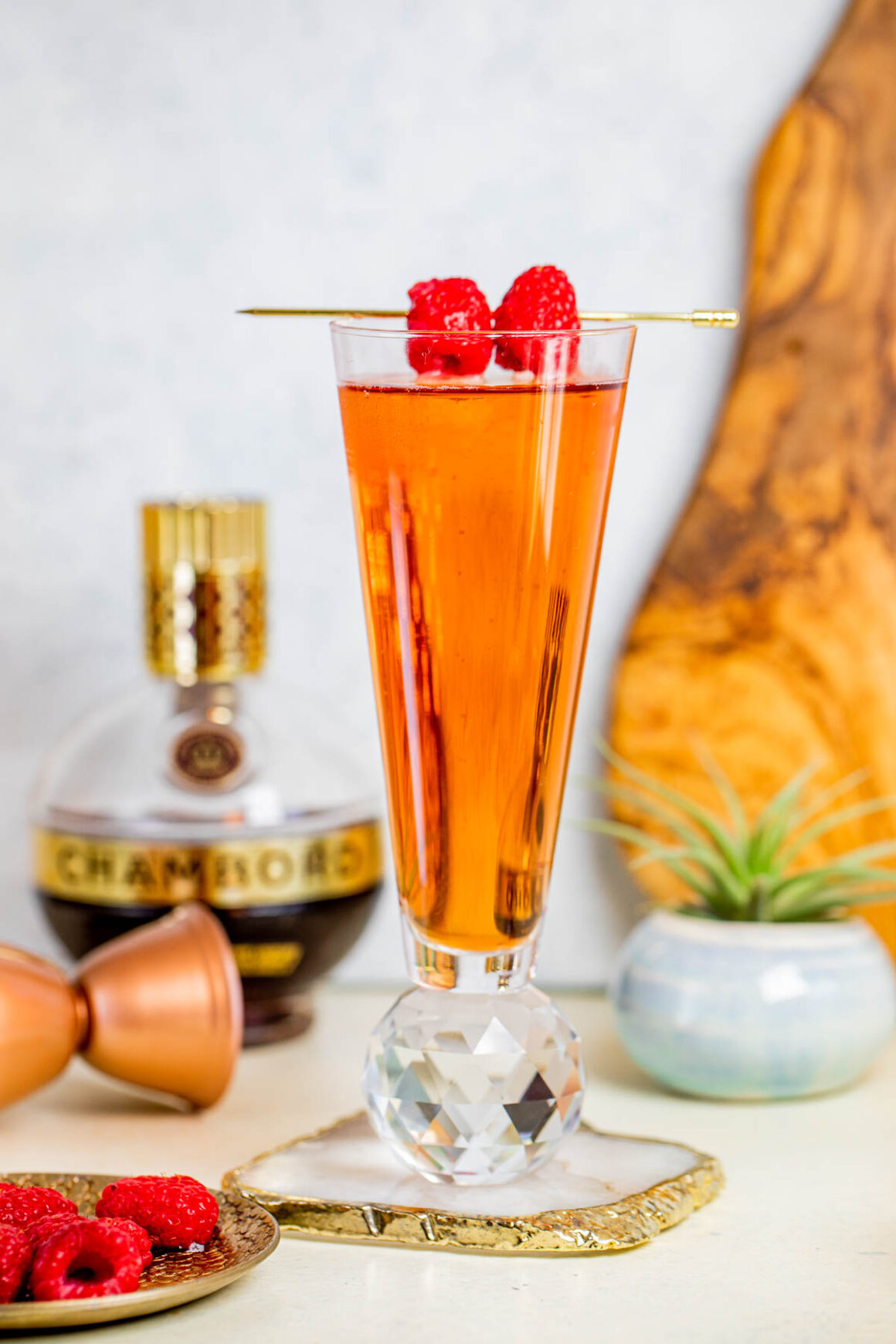 Originating in France, this beloved drink combines the luxurious effervescence of champagne with the rich and fruity flavors