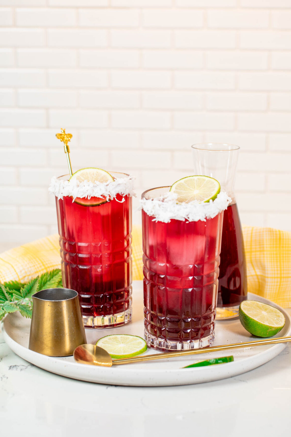 2 non alcoholic ginger beet drinks 