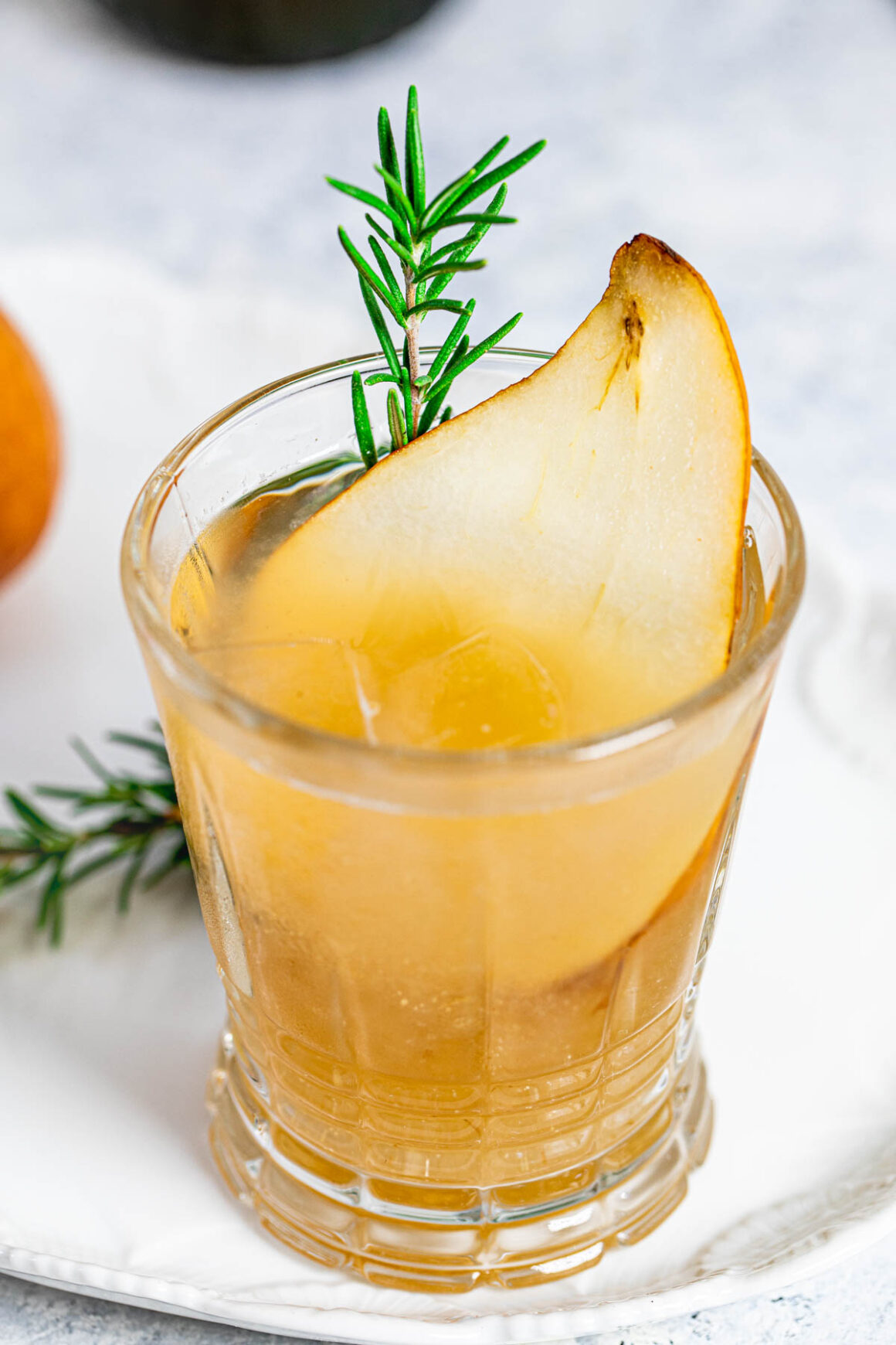 This cocktail is a delicious blend of sweet pear flavors and the botanical complexities of gin.