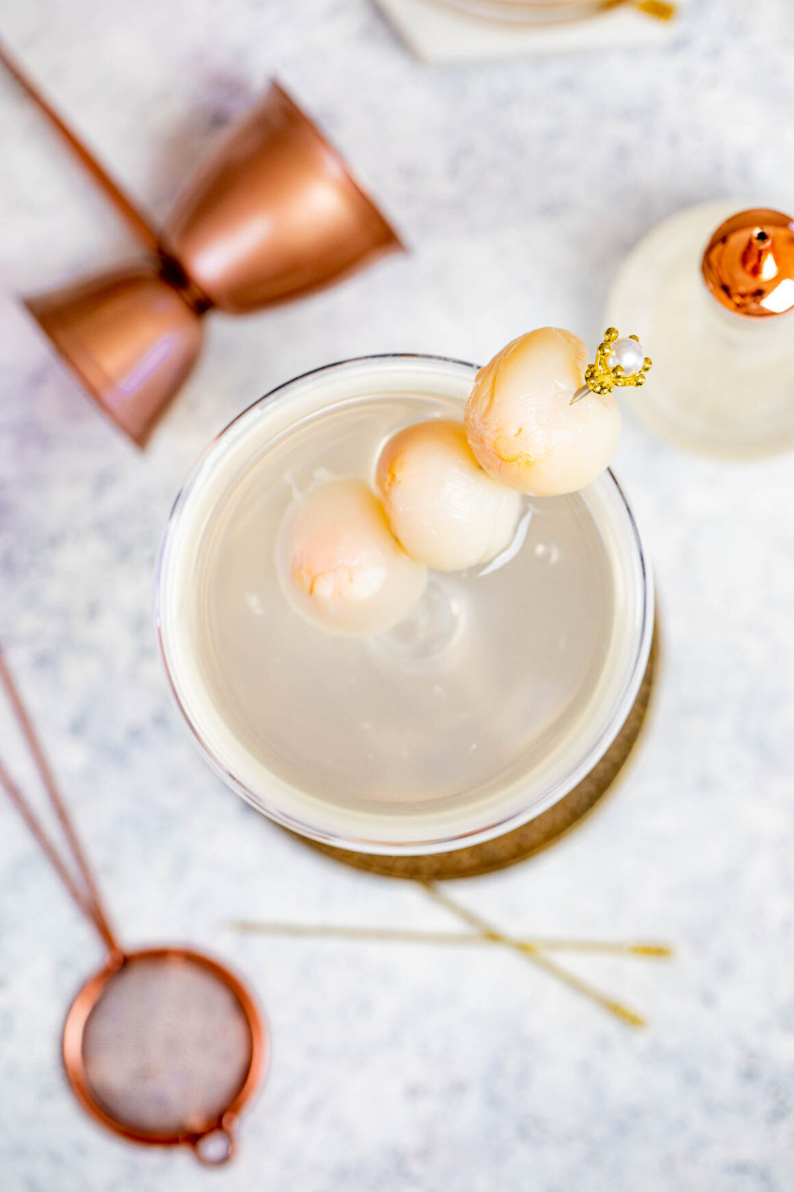 The combination of lychee and martinis gained popularity in the early 20th century, particularly in the United States