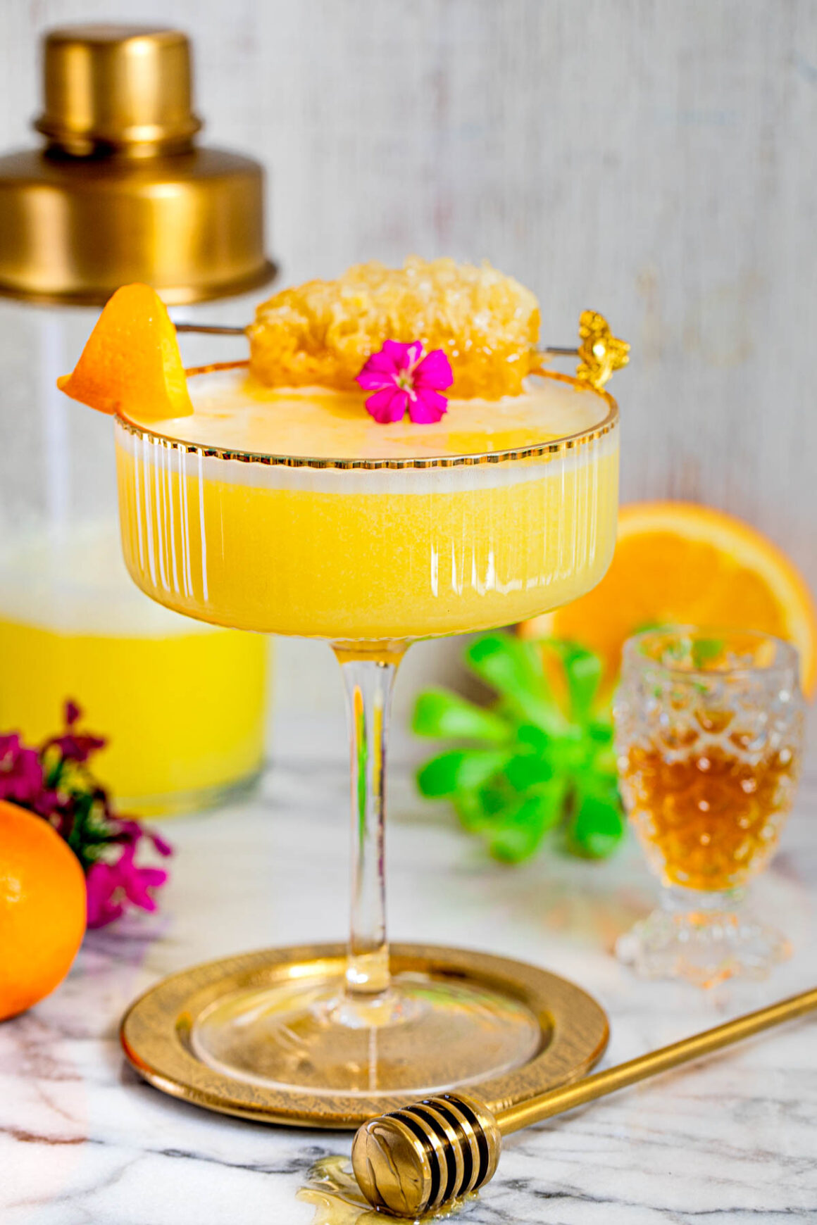 Best Orange Bees Knees Cocktail Recipe to make at home 