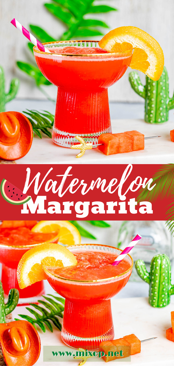 This tropical and refreshing Watermelon Margarita recipe is perfect for this summer that is just around the corner, enjoy its bright red color and its fresh flavor mixed with tequila to make the perfect match!

