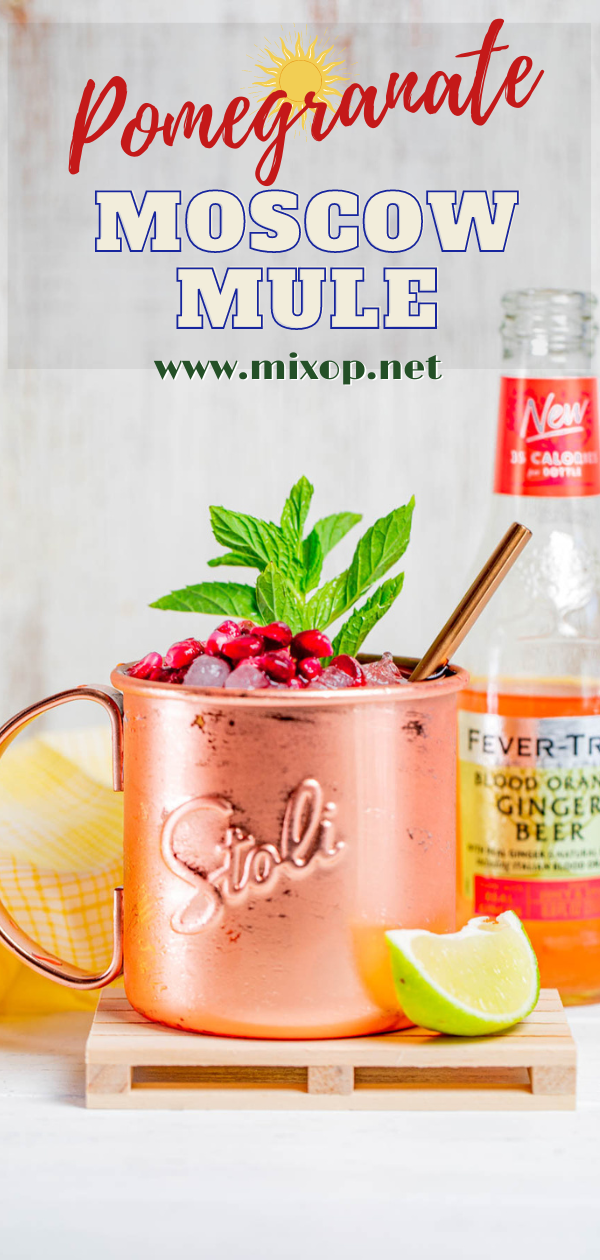 Pomegranate Moscow Mule Cocktail