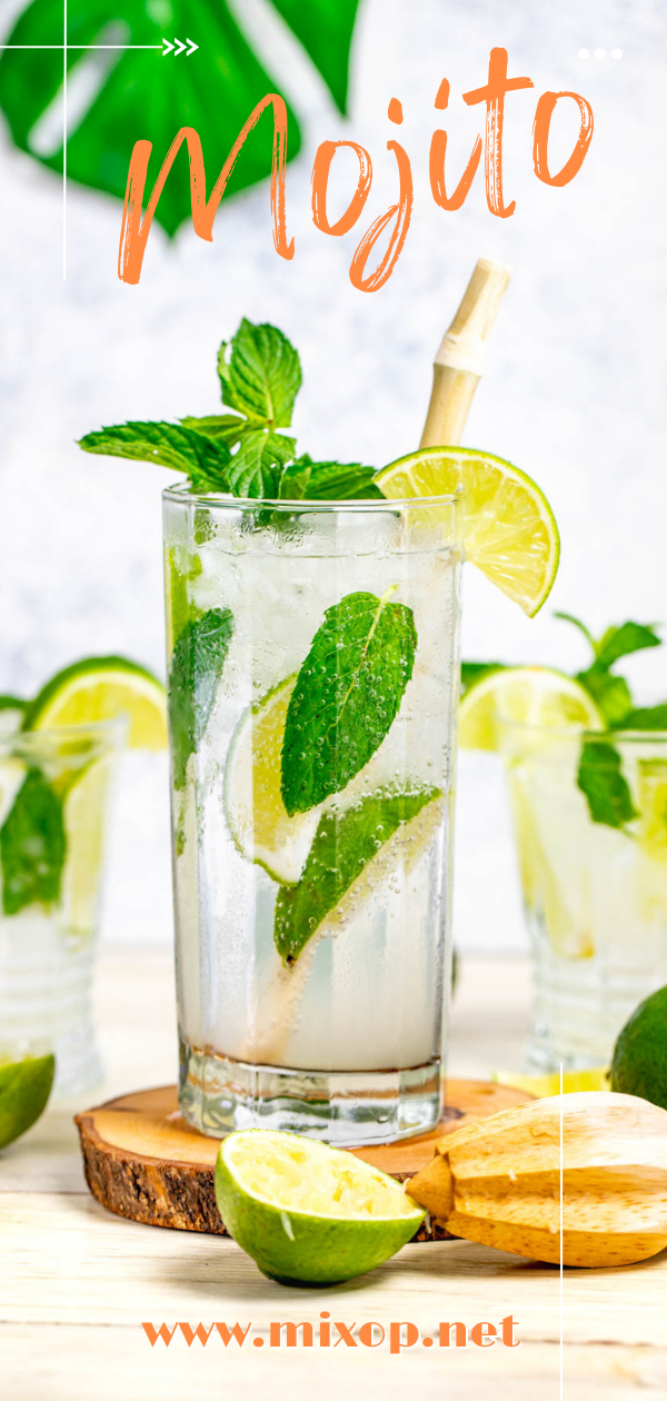 Classic Mojito It is a popular recipe for its balanced tangy flavor mixed with fresh mint and a bubbly end that make a perfect cocktail for this hot summer!