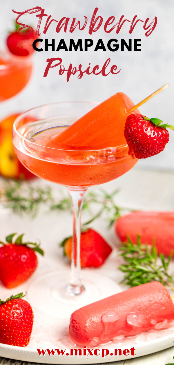 Strawberry Champagne Popsicle Recipe