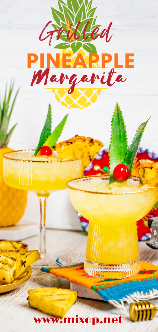 Grilled Pineapple Margarita Recipe for Pinterest