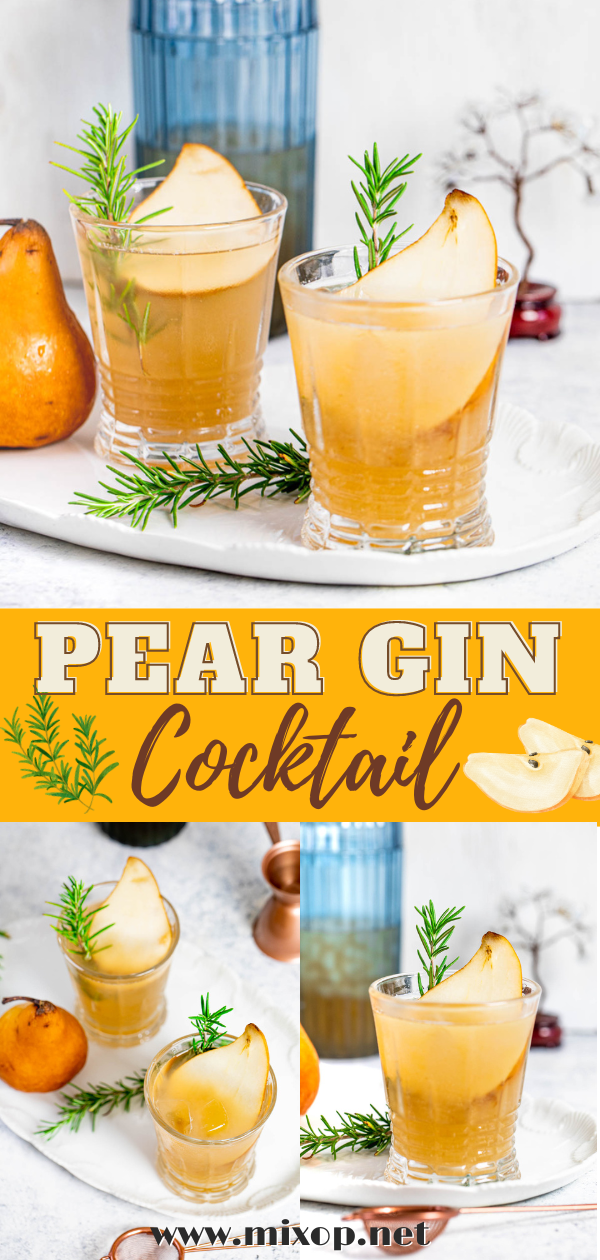 Easy Recipe for Pear Gin Cocktail