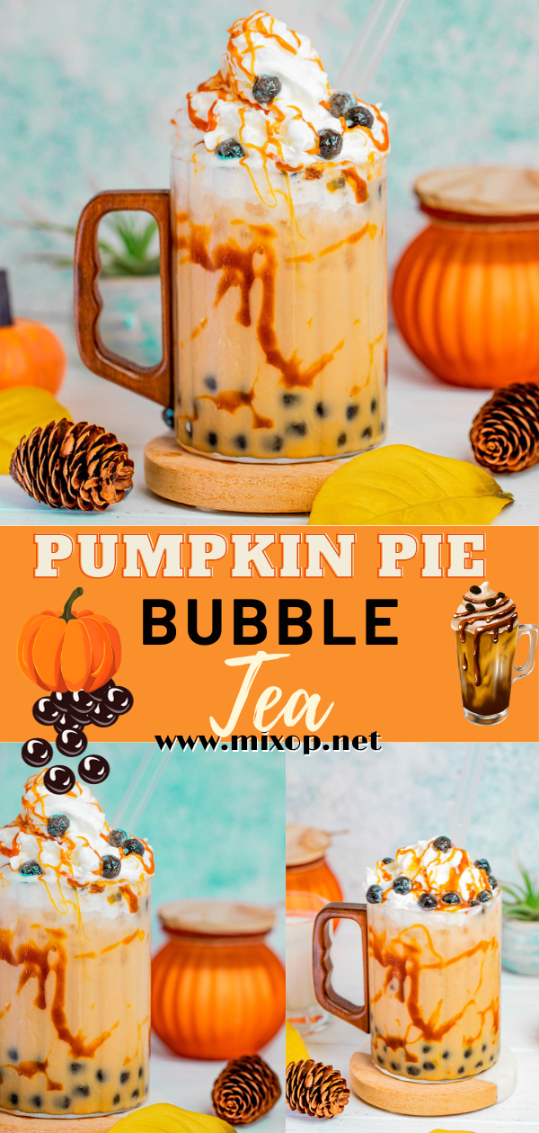 Easy recipe for pumpkin pie bubble tea